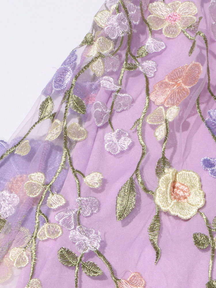 TWOTWINSTYLE Sleeveles Spliced Embroidery Tunic Elegant Dress