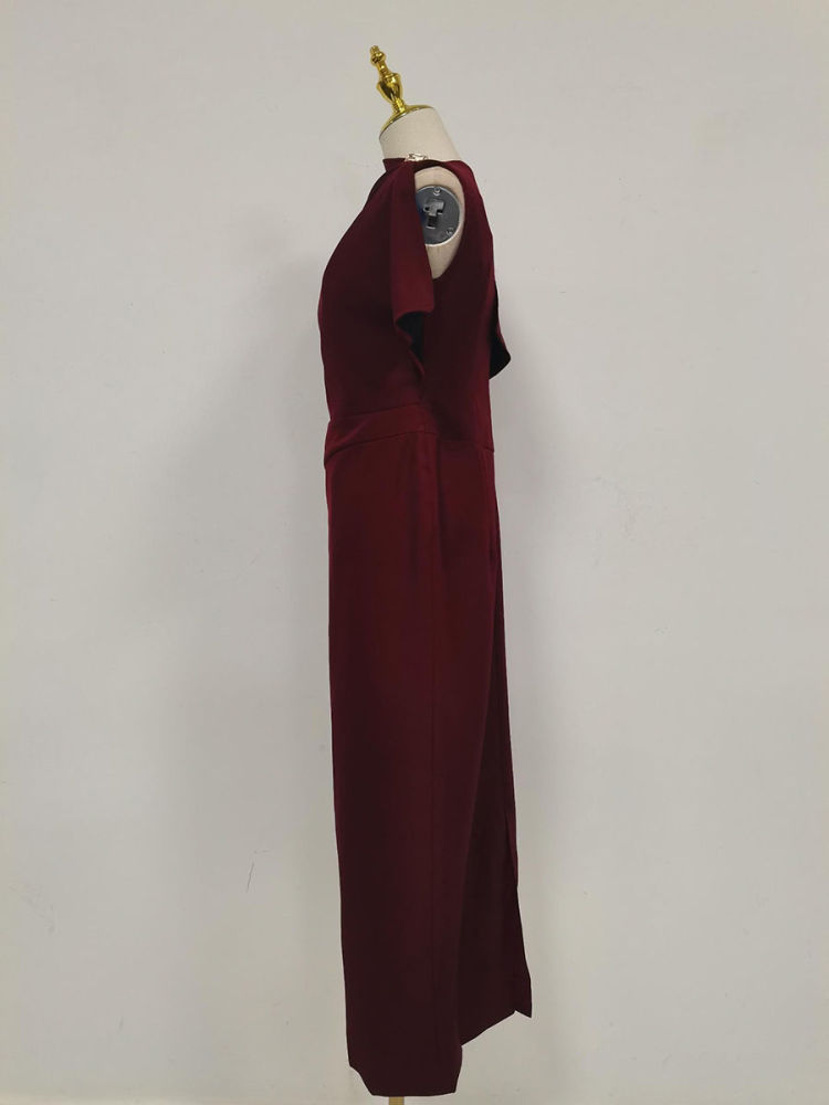 TWOTWINSTYLE Solid Sleeveles Tunic Vintage Dress