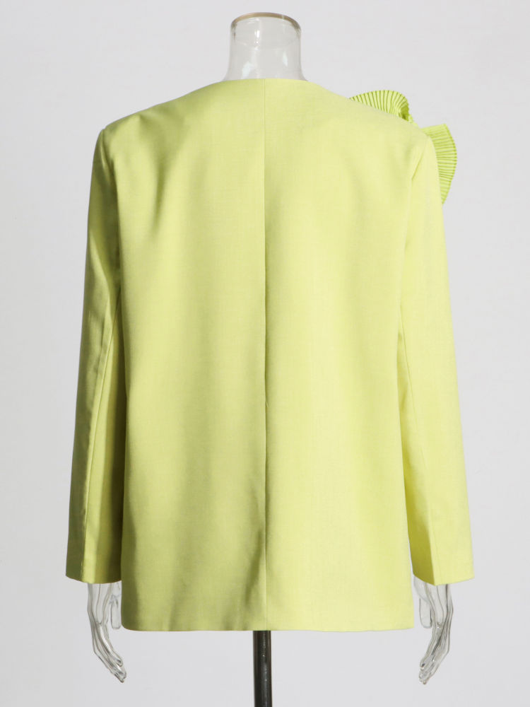 TWOTWINSTYLE Deep V Neck Patchwork 3D Flower Casual Cost