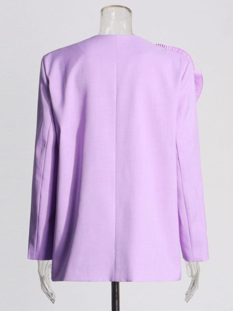 TWOTWINSTYLE Deep V Neck Patchwork 3D Flower Casual Cost