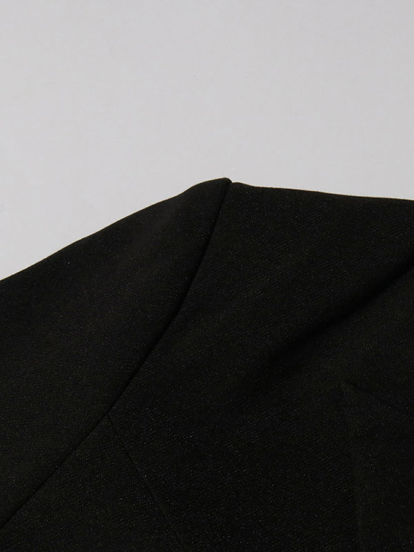 TWOTWINSTYLE Lapel Long Sleeve Hit Color Fashion Dress