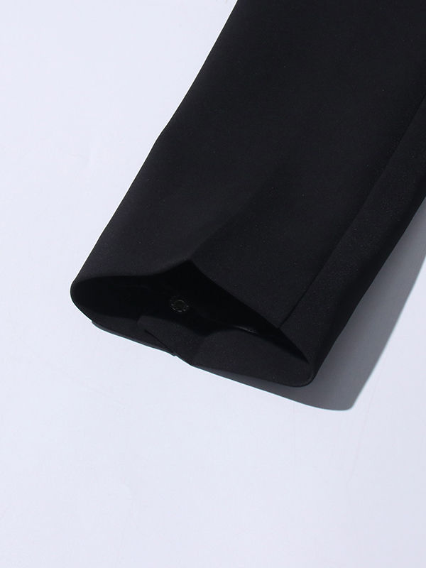 TWOTWINSTYLE Lapel Long Sleeve Hit Color Fashion Dress
