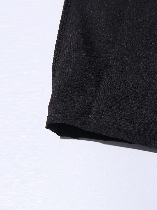 TWOTWINSTYLE Lapel Long Sleeve Hit Color Fashion Dress