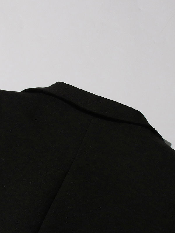 TWOTWINSTYLE Lapel Long Sleeve Hit Color Fashion Dress