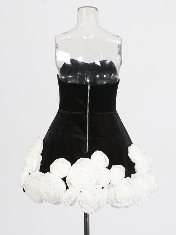 TWOTWINSTYLE Off Shoulder Hit Color Designer Mini Dress