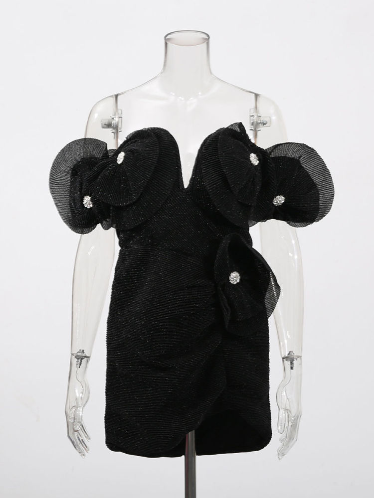 TWOTWINSTYLE Off Shoulder Tunic Patchwork Mesh Chic Dress