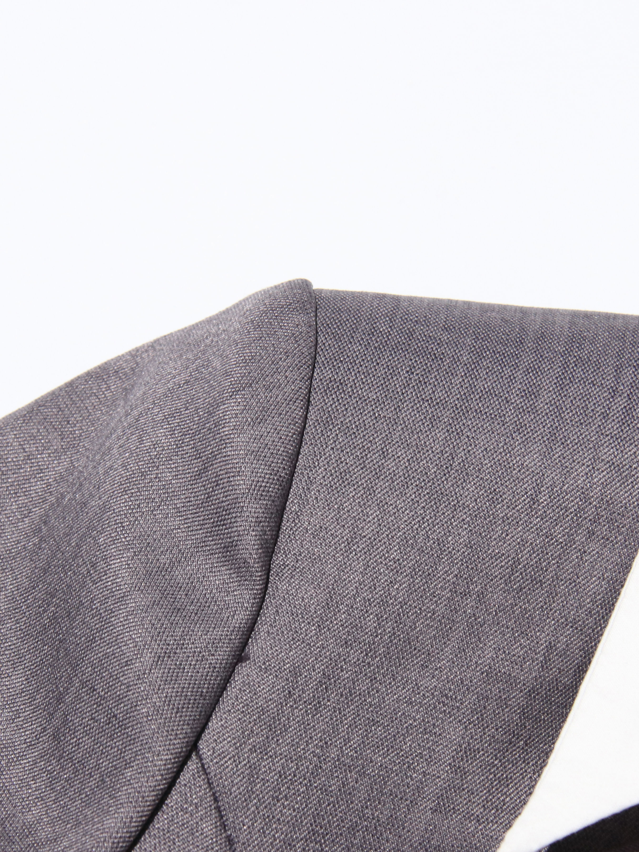 TWOTWINSTYLE Solid Lapel Spliced Belt Tunic Temperament Coat