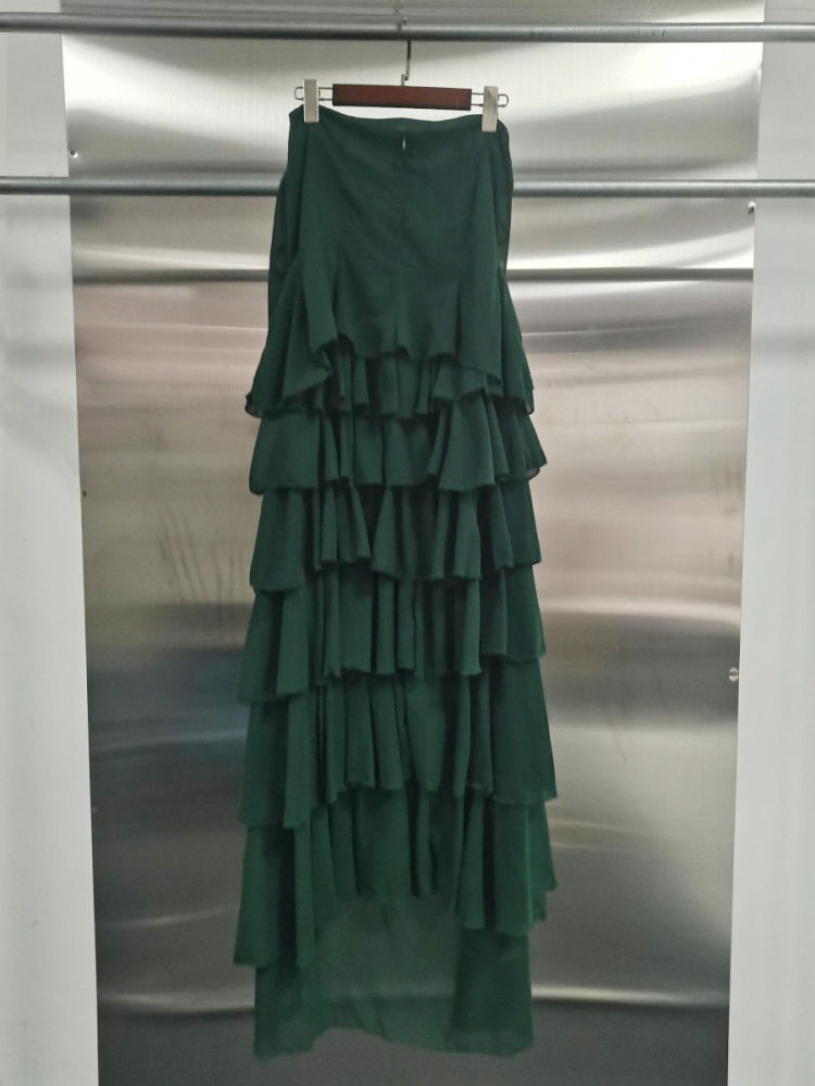TWOTWINSTYLE High Waist Irregular Hem Vintage Skirt