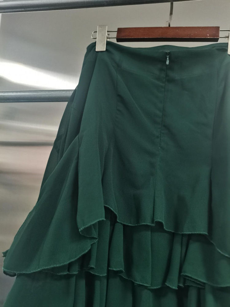 TWOTWINSTYLE High Waist Irregular Hem Vintage Skirt