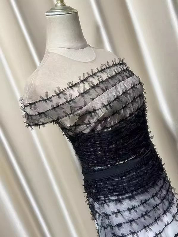 TWOTWINSTYLE Hit Color Patchwork Belt Elegant Dress