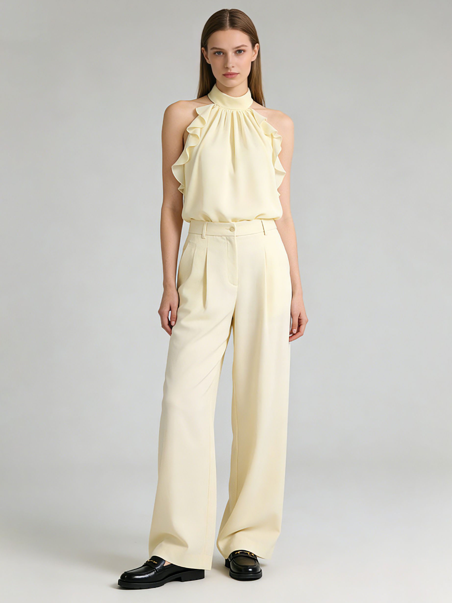 TWOTWINSTYLE Off Shoulder Patchwork Ruffles Sexy Shirt