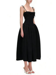 TWOTWINSTYLE Solid Off Shoulder High Waist Fashion Dress