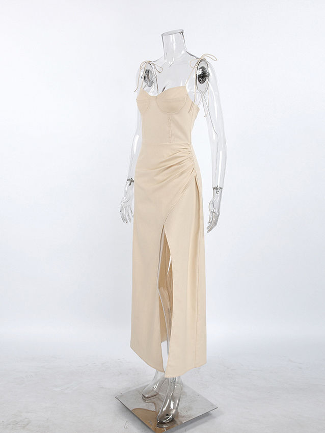 TWOTWINSTYLE Solid Sleeveles Side Split Tunic Fashion Dress