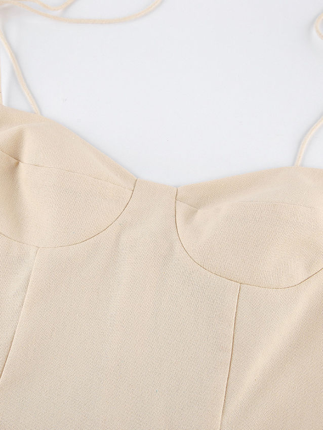 TWOTWINSTYLE Solid Sleeveles Side Split Tunic Fashion Dress