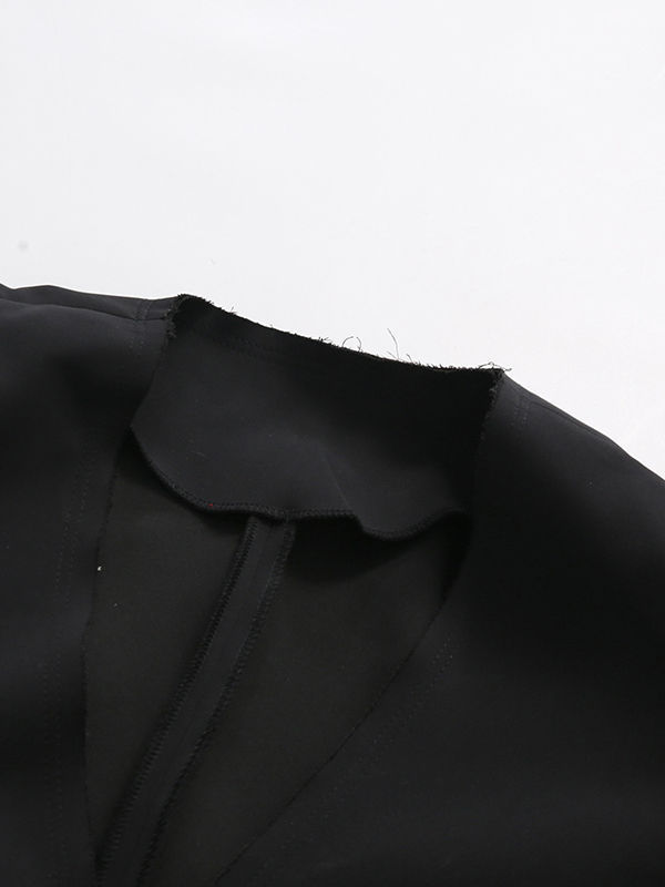 TWOTWINSTYLE V Neck Shawl Long Coat Jacket