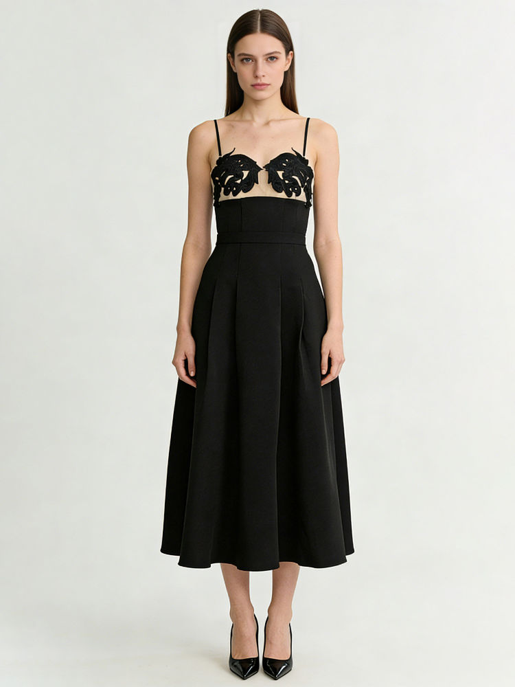 TWOTWINSTYLE Off Shoulder High Waist Vintage Midi Dress