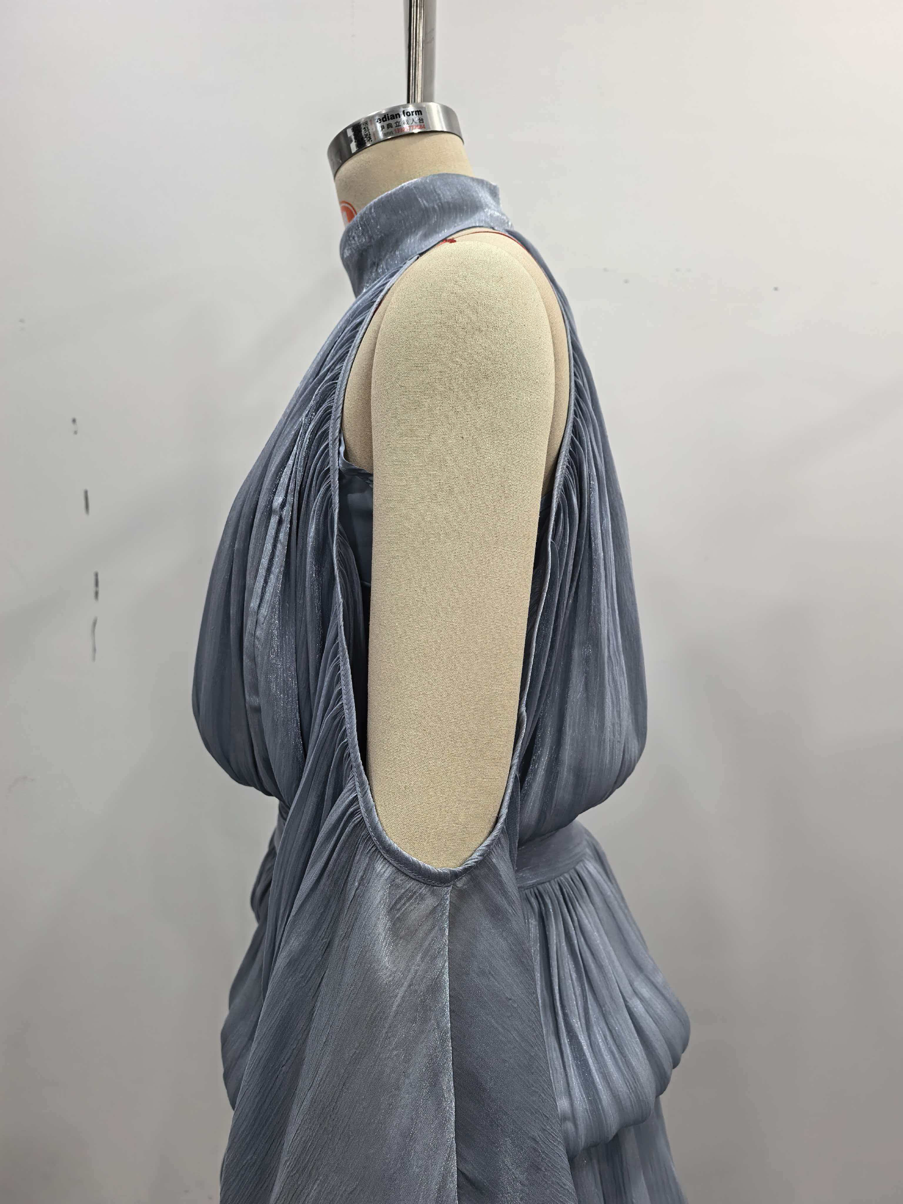 TWOTWINSTYLE Off Shoulder Stand Collar Tunic Fashion Bubble Skirt