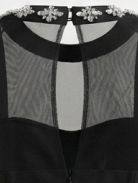 TWOTWINSTYLE Square Neckline Tunic Patchwork Diamond Elegant Dress
