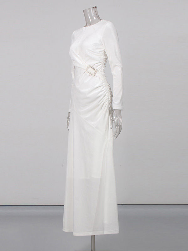 TWOTWINSTYLE Round Neck Long Sleeve Hollow Out Fashion Dress
