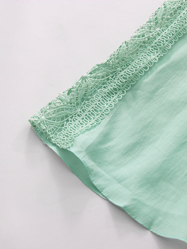 TWOTWINSTYLE V Neck Tunic Spliced Mesh Designer Dress
