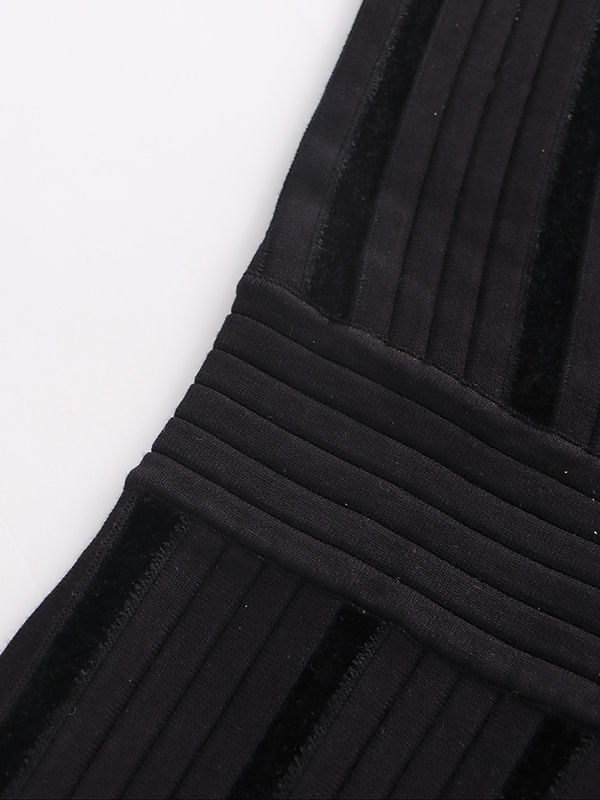 TWOTWINSTYLE Sleeveless Spliced Metal Decoration Elegant Dress