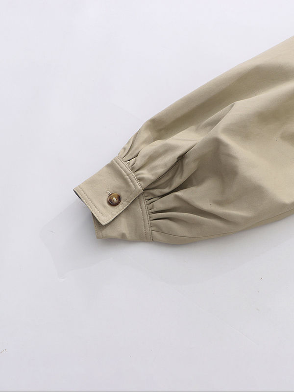 TWOTWINSTYLE Long Sleeve Lapel Hit Color Chic Coat