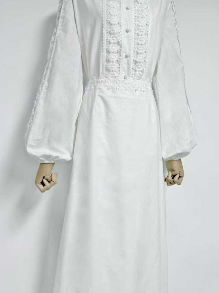 TWOTWINSTYLE Solid Stand Collar Patchwork Embroidery Top High Waist Skirt Elegant Set