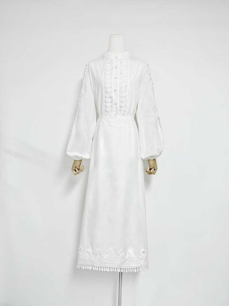 TWOTWINSTYLE Solid Stand Collar Patchwork Embroidery Top High Waist Skirt Elegant Set