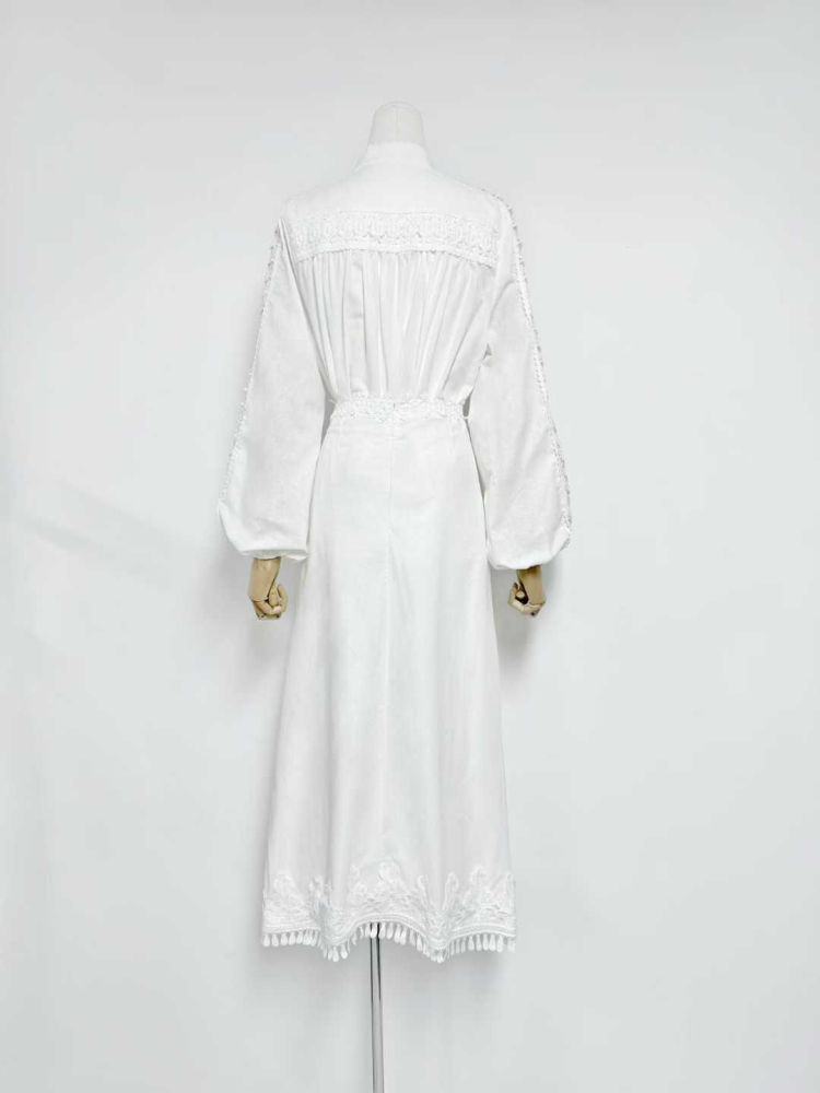TWOTWINSTYLE Solid Stand Collar Patchwork Embroidery Top High Waist Skirt Elegant Set