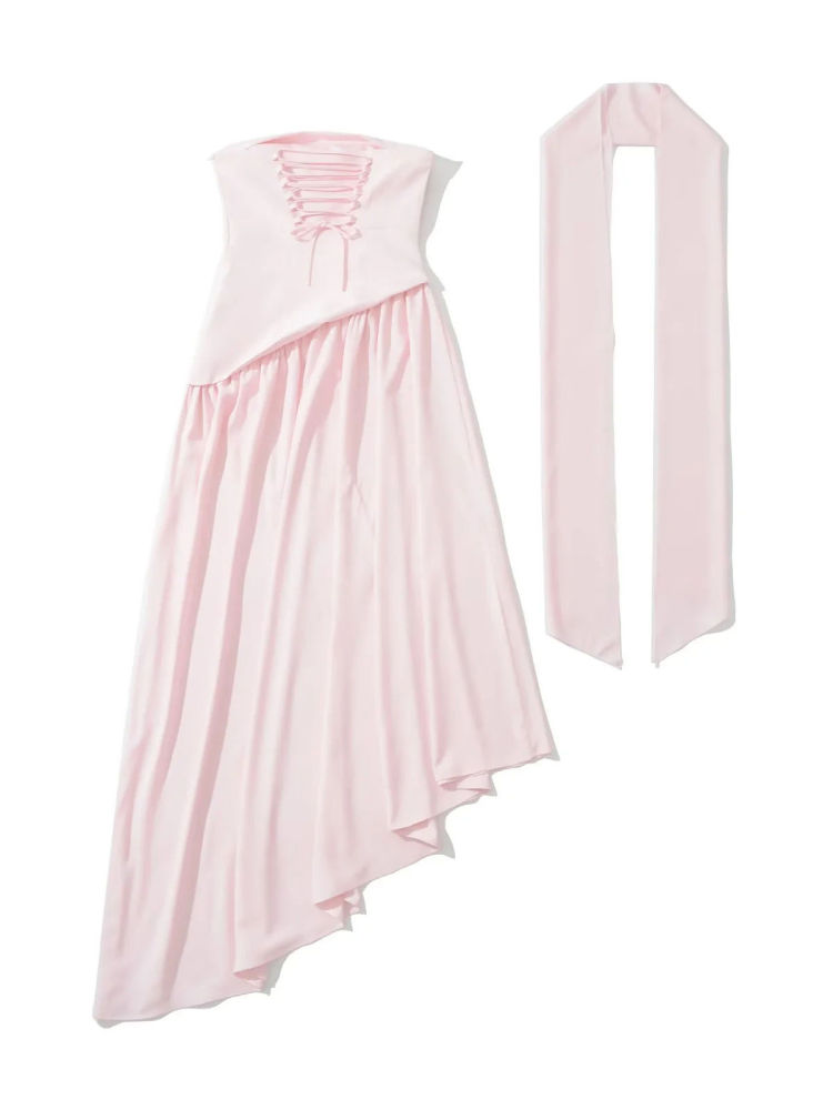 TWOTWINSTYLE Off Shoulder Irregular Hem Elegant Dress