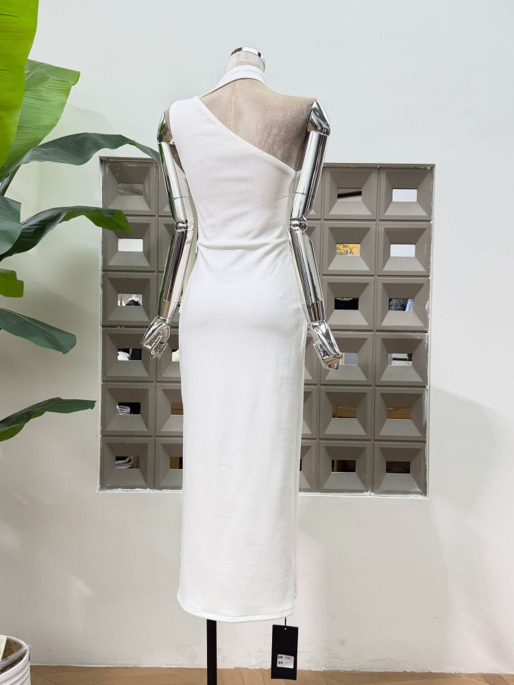 TWOTWINSTYLE Off Shoulder Patchwork 3D Flower Elegant Dress