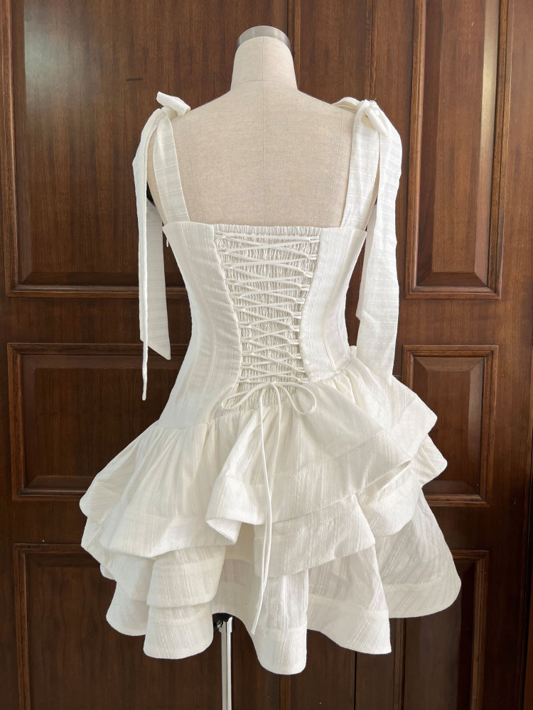 TWOTWINSTYLE Hollow Out Tunic Irregular Hem Fashion Mini Dress