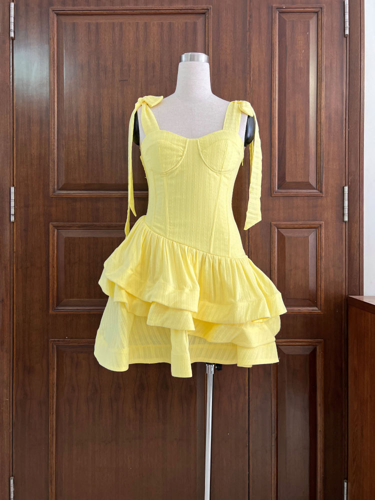 TWOTWINSTYLE Hollow Out Tunic Irregular Hem Fashion Mini Dress
