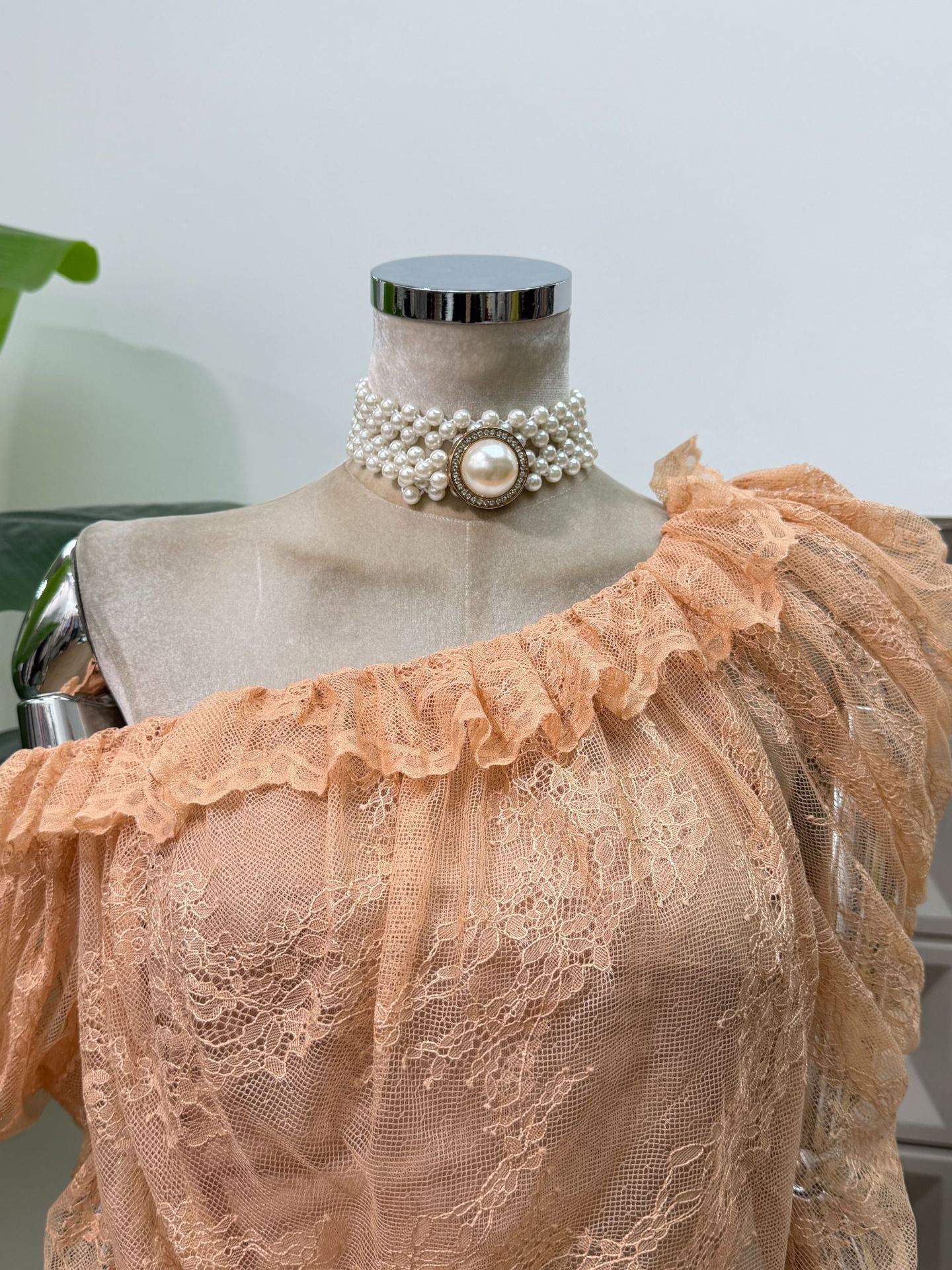 TWOTWINSTYLE Off Shoulder Patchwork 3D Flower Fashion Dress
