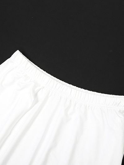 TWOTWINSTYLE Stand Collar Irregular Hem Top Solid Skirt Elegant Dress