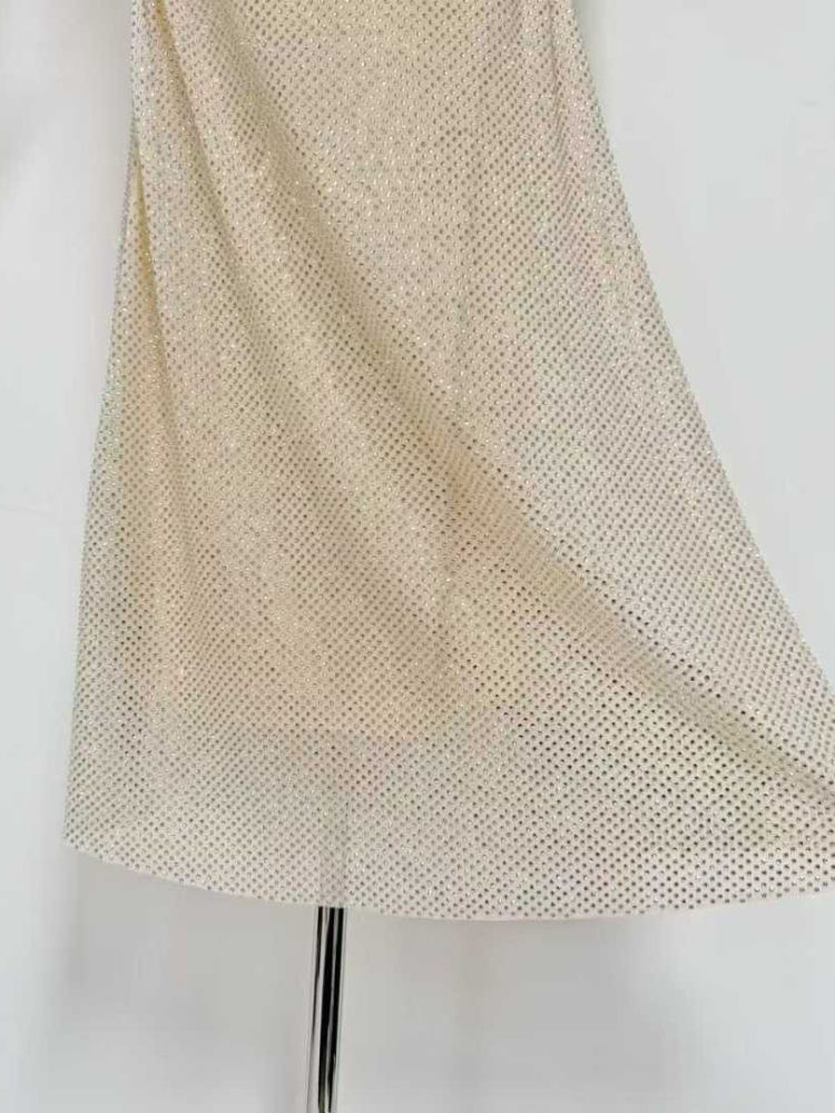 TWOTWINSTYLE Sleeveles Patchwork Diamond Vintage Dress