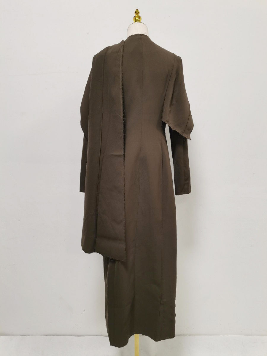 TWOTWINSTYLE V Neck Shawl Long Coat Jacket
