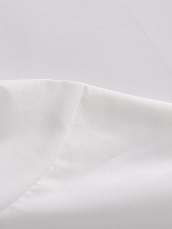 TWOTWINSTYLE Solid Short Sleeve Spliced Lace Up Casual Shirt