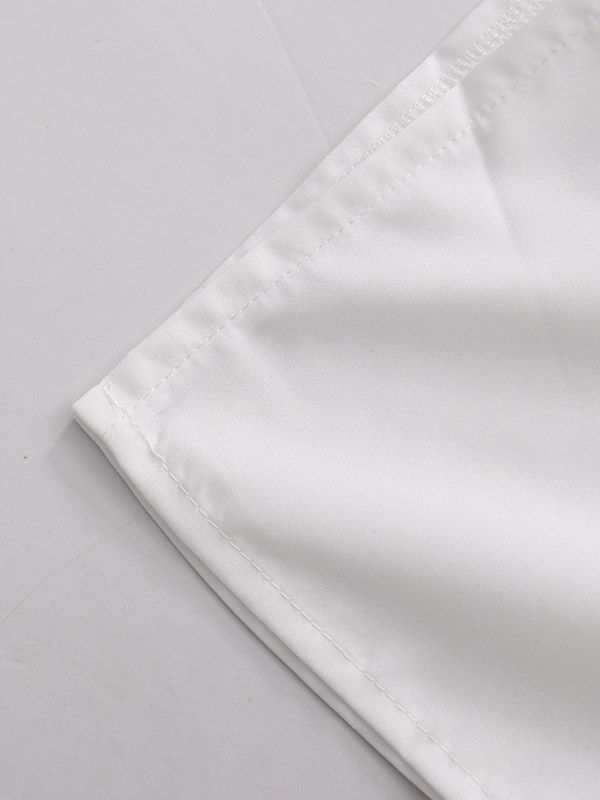 TWOTWINSTYLE Solid Short Sleeve Spliced Lace Up Casual Shirt