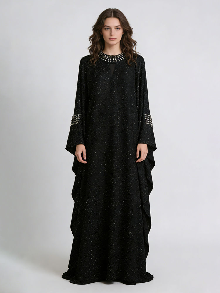 TWOTWINSTYLE Round Neck Patchwork Diamond Vintage Dress