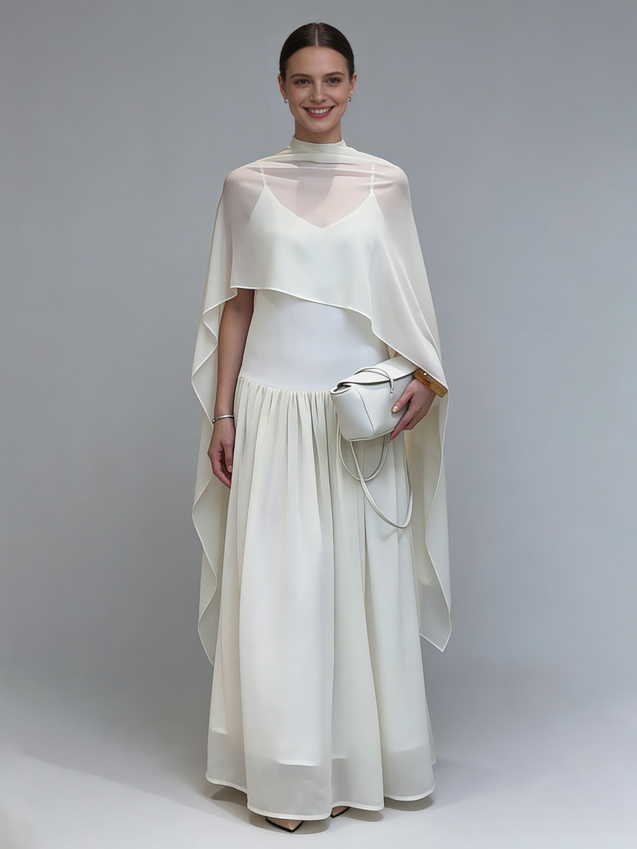 TWOTWINSTYLE Stand Collar Irregular Hem Coat Solid Sleeveles Dress Elegant Set