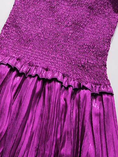 TWOTWINSTYLE Solid Spliced Ruffles Tunic Elegant Dress