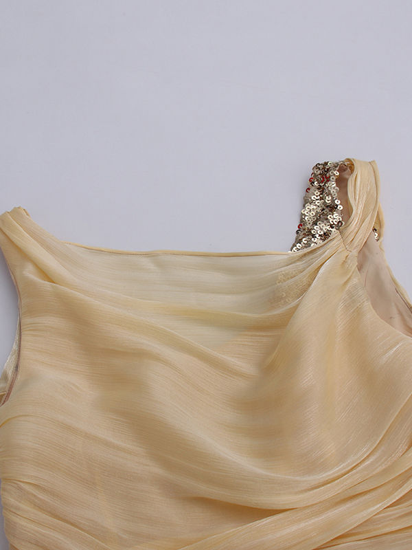 TWOTWINSTYLE Sleeveles High Waist Side Split Elegant Dress