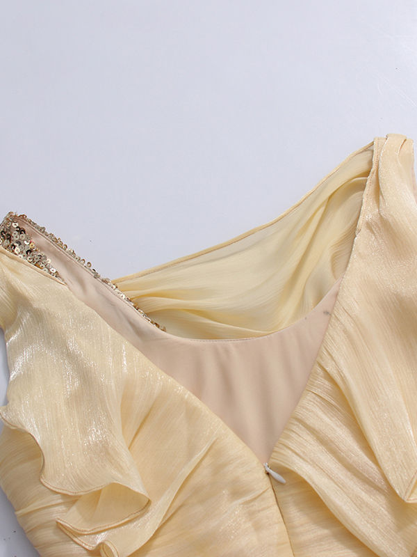 TWOTWINSTYLE Sleeveles High Waist Side Split Elegant Dress