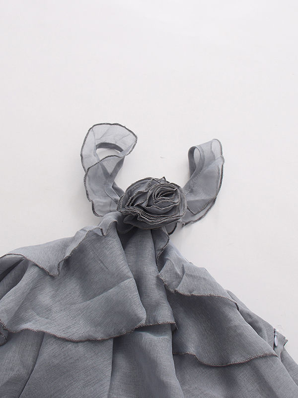 TWOTWINSTYLE Off Shoulder Spliced Ruffle Designer Dress