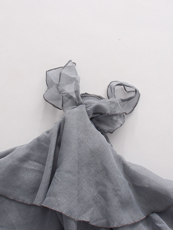 TWOTWINSTYLE Off Shoulder Spliced Ruffle Designer Dress