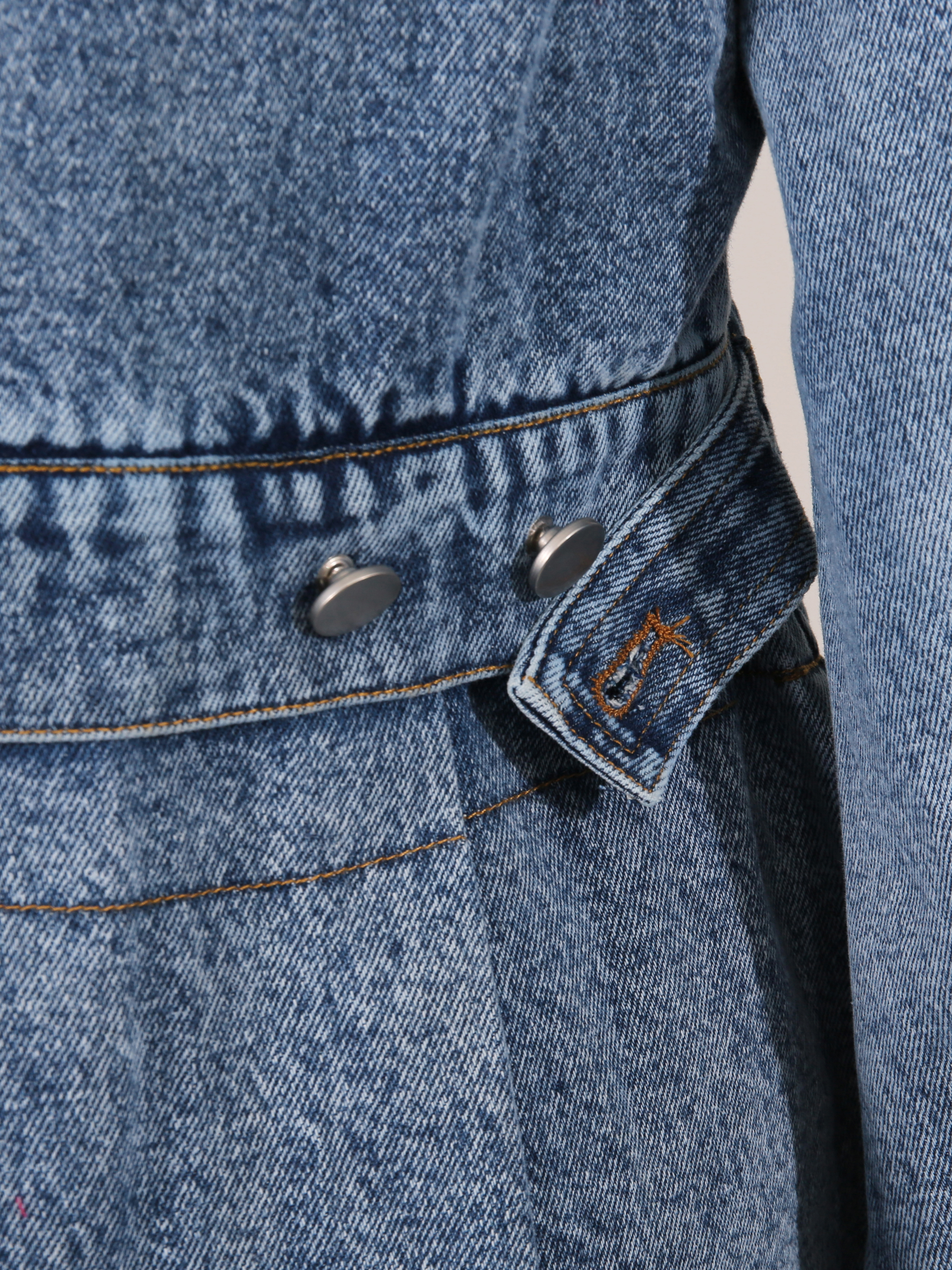 TWOTWINSTYLE Lapel Long Sleeve Designer Denim Coat