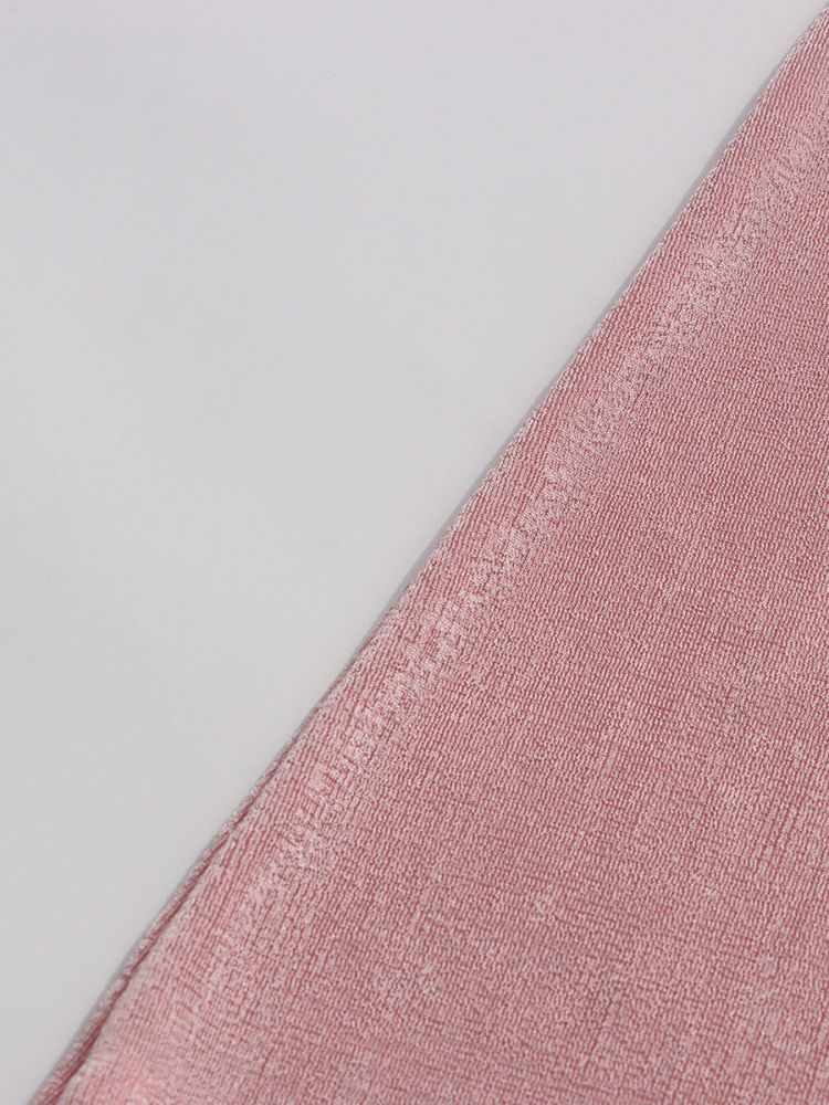 TWOTWINSTYLE Solid Round Neck Patchwork Lace Up Slimming Dress - PINK