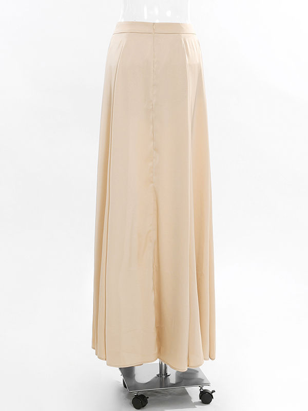 TWOTWINSTYLE Solid Cape Style Sleeveless Elegant Two Piece Set
