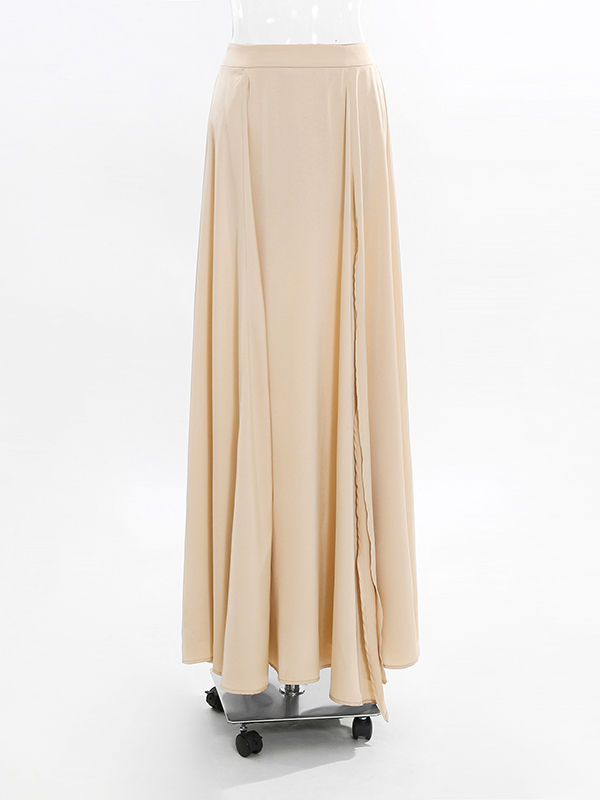 TWOTWINSTYLE Solid Cape Style Sleeveless Elegant Two Piece Set